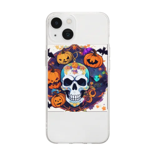 "ハロウィン＆スカルヘッド スタイリッシュコレクション" Soft Clear Smartphone Case