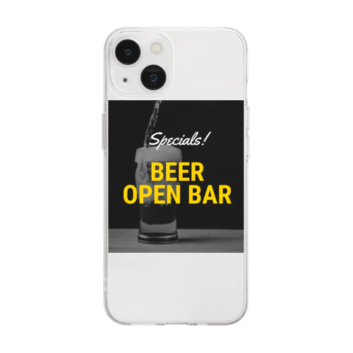 BEER-ビール Soft Clear Smartphone Case