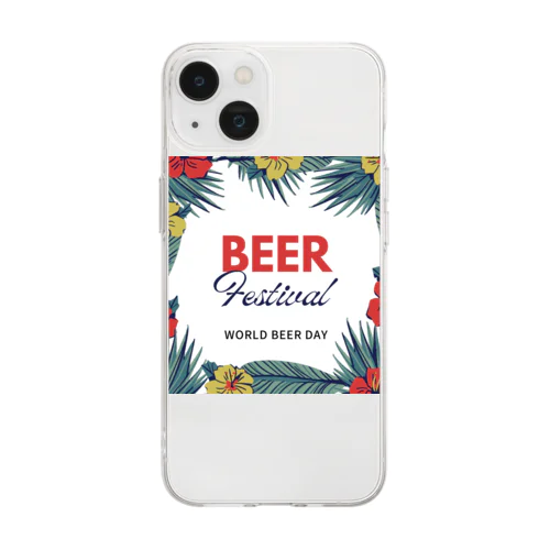 BEER-ビール Soft Clear Smartphone Case