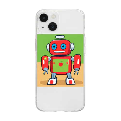 青森　 "津軽のりんごガードロボット" Soft Clear Smartphone Case