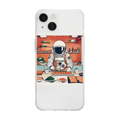 スペースクッキング 寿司編 Soft Clear Smartphone Case