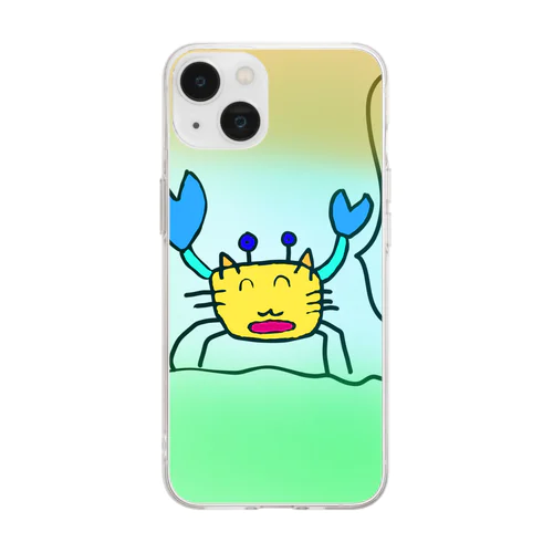 ネコガニくん Soft Clear Smartphone Case