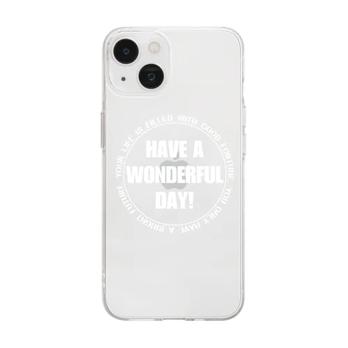 素晴らしい一日を！２（濃色用） Soft Clear Smartphone Case