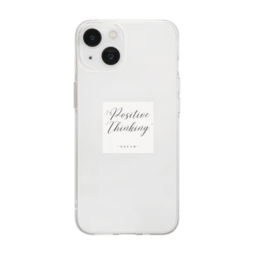 "Positive Thinking" Soft Clear Smartphone Case