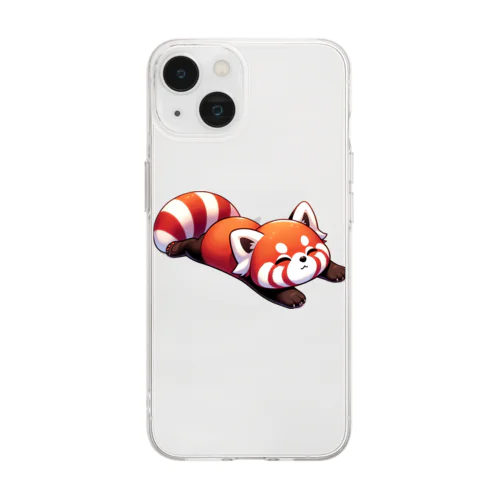 のんびりレッサーパンダちゃん🐾 Soft Clear Smartphone Case