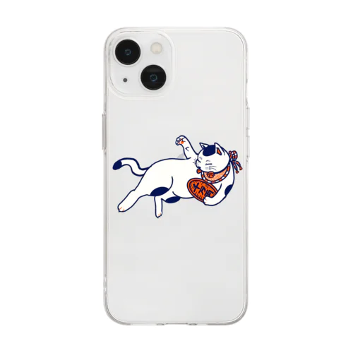 のんびり招き猫 Soft Clear Smartphone Case