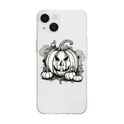 Halloween pumpkin Soft Clear Smartphone Case