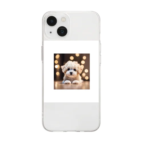 可愛い子犬 Soft Clear Smartphone Case