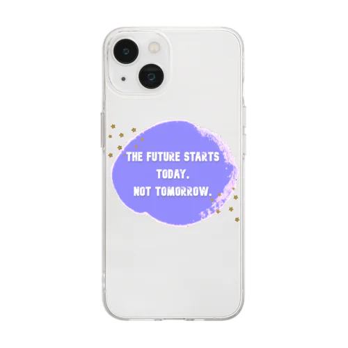 モチベってぃー - 未来への第一歩 Soft Clear Smartphone Case