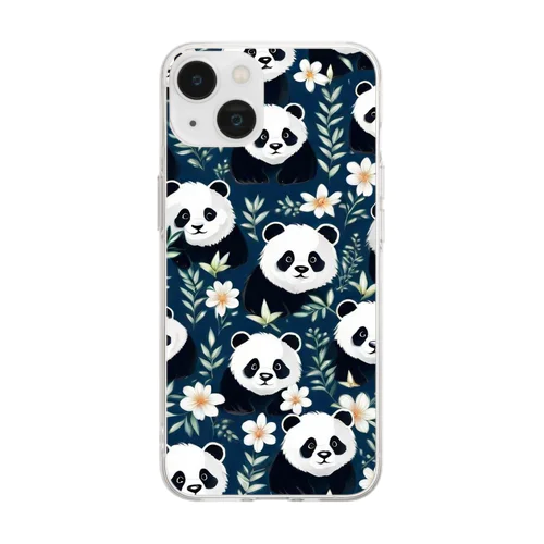 ukiuki panda ♡ Soft Clear Smartphone Case