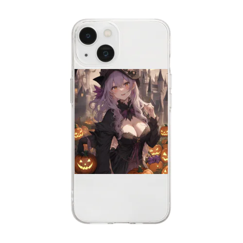 ハロウィン魔女 Soft Clear Smartphone Case