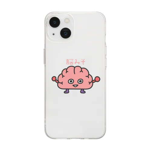 脳ちゃん Soft Clear Smartphone Case