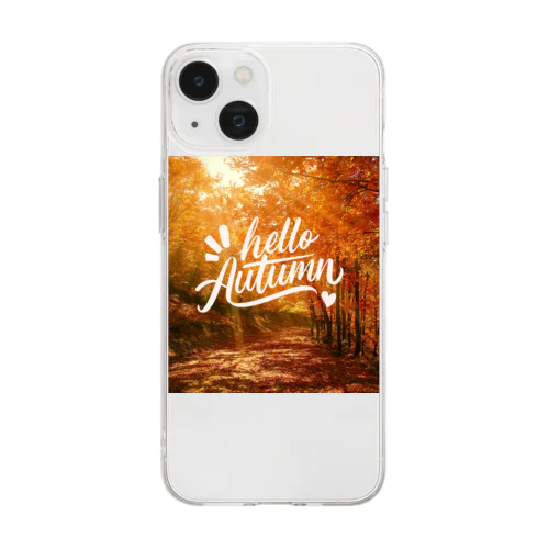 HELLO AUTUMN Soft Clear Smartphone Case