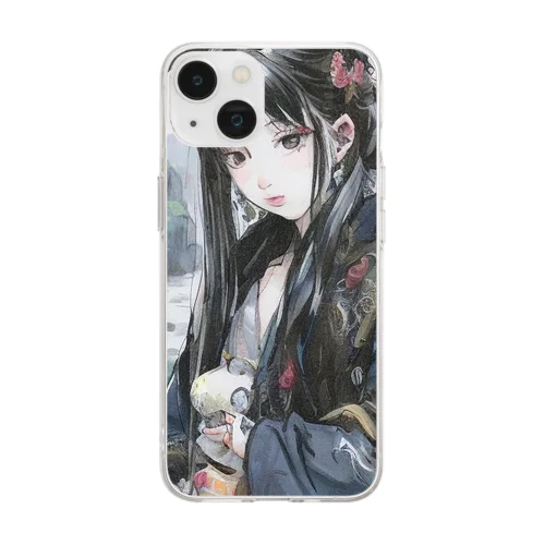 美しいゴシック様式の女性 Soft Clear Smartphone Case