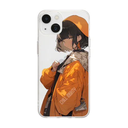 CHILL AUTUMN GIRL 01 Soft Clear Smartphone Case