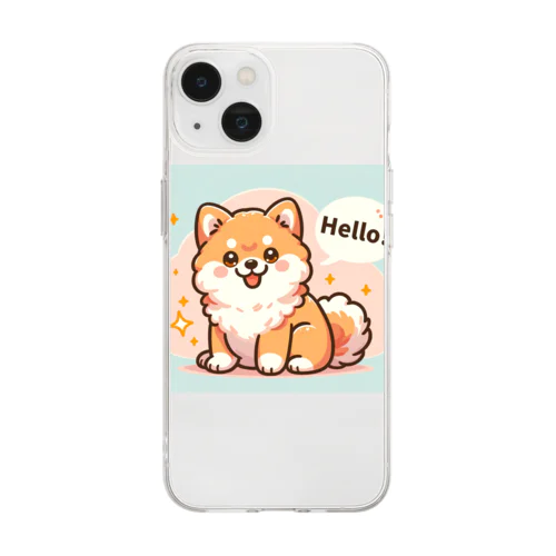 もふもふ柴犬 Soft Clear Smartphone Case