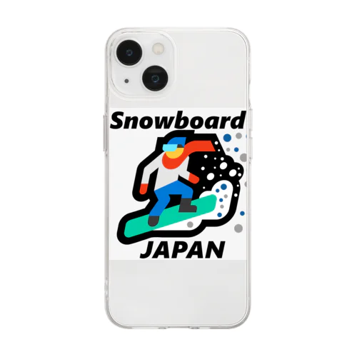 スノーボード（ snowboard ）素晴らしいボードライフをお祈りいたします。ご安全に！ 투명 젤리케이스