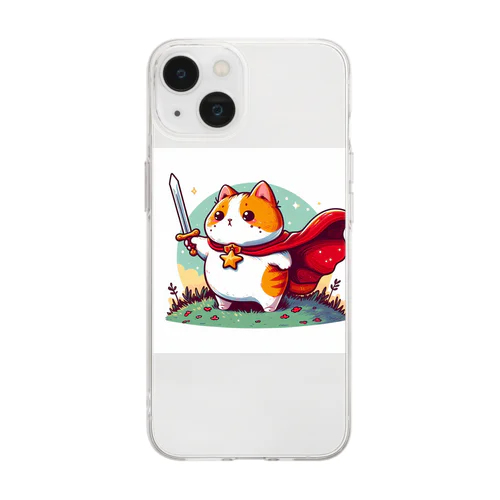 にゃんこ勇者 Soft Clear Smartphone Case