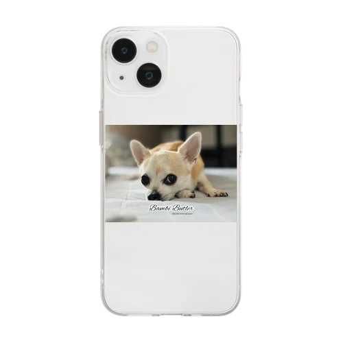 世界初！本物の犬執事・ドッグバトラーのバンビ君 Soft Clear Smartphone Case