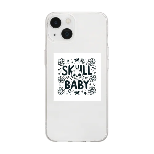 キュートで可愛いSKULLBABY Soft Clear Smartphone Case