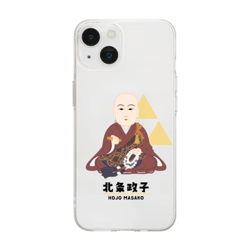 偉人シリーズ_北条政子 Soft Clear Smartphone Case