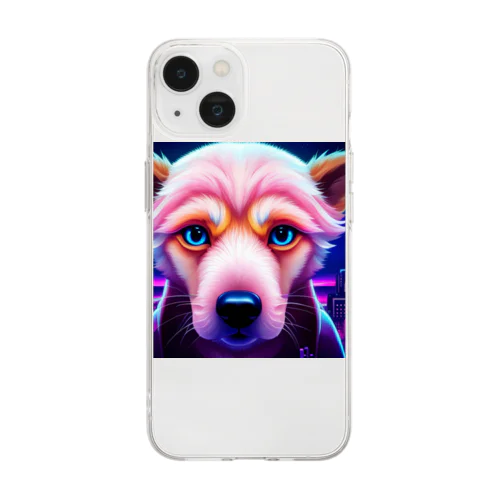 リアルな犬 Soft Clear Smartphone Case