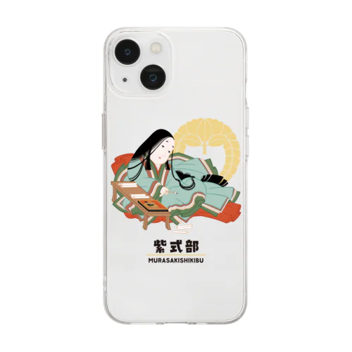 偉人シリーズ_紫式部 Soft Clear Smartphone Case