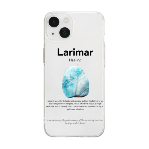 ラリマー・ヒーリング・ストーン Soft Clear Smartphone Case