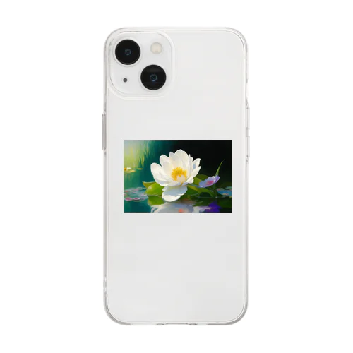 ひときわ美しい一輪の花 Soft Clear Smartphone Case