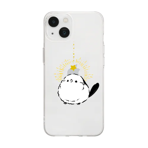 星に願いをシマエナガ＠ぴよ手帖 | シマエナガ雑貨 Soft Clear Smartphone Case