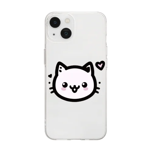 可愛いにゃんこ🐱💞 Soft Clear Smartphone Case