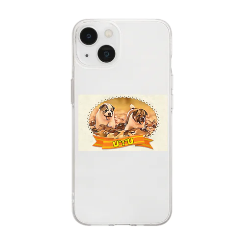 愛らしいワンちゃんグッズ Soft Clear Smartphone Case