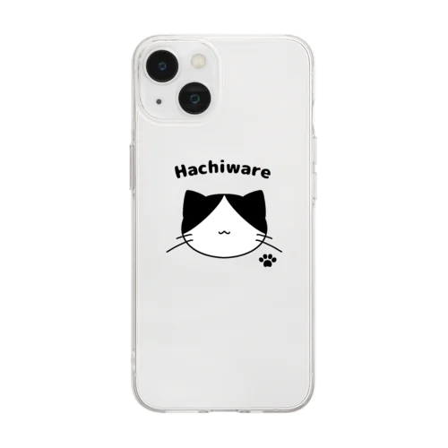 Nyansu ハチワレ　スウェット Soft Clear Smartphone Case