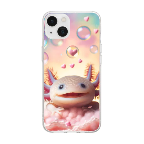 ウーパールーパー Soft Clear Smartphone Case