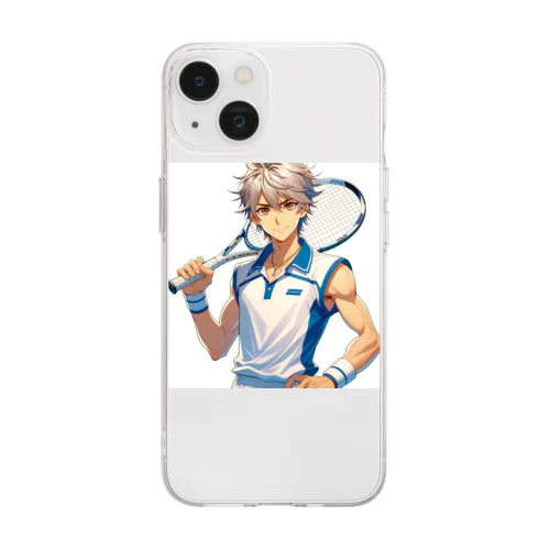 テニスプレイヤーTakashiくん Soft Clear Smartphone Case