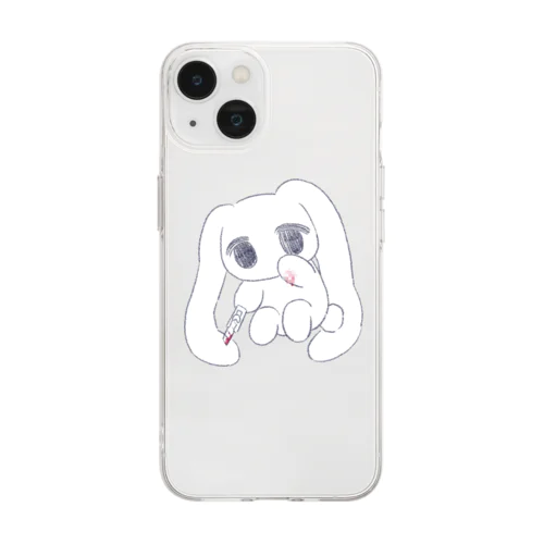 しんどみうさぎちゃん Soft Clear Smartphone Case