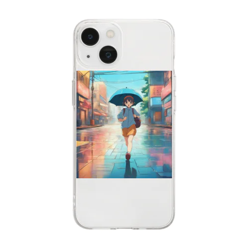 雨 Soft Clear Smartphone Case