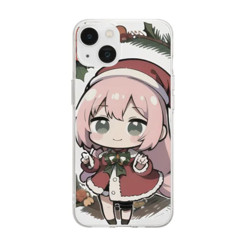 Xmasに舞い降りた雪の化身 Soft Clear Smartphone Case