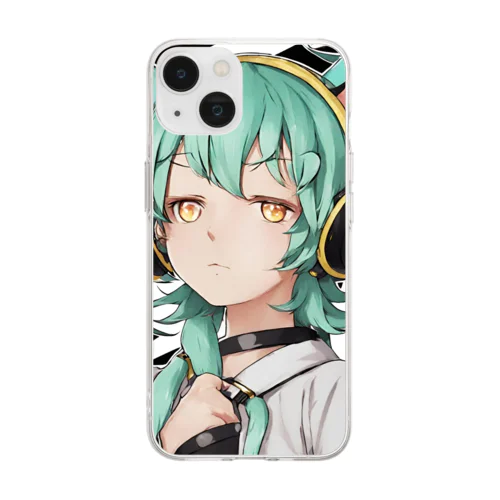 VOCALOID風 猫耳ちゃん Soft Clear Smartphone Case