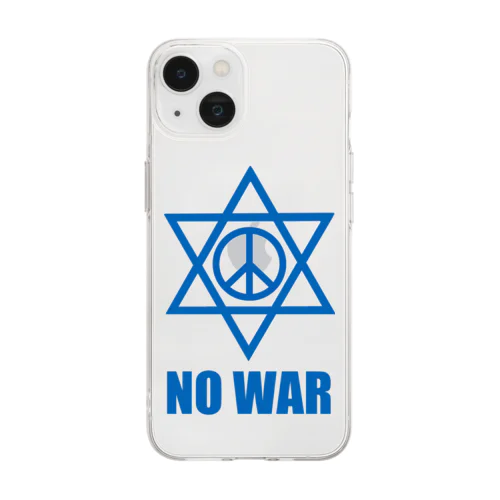 NO WAR（イスラエル戦争） Soft Clear Smartphone Case