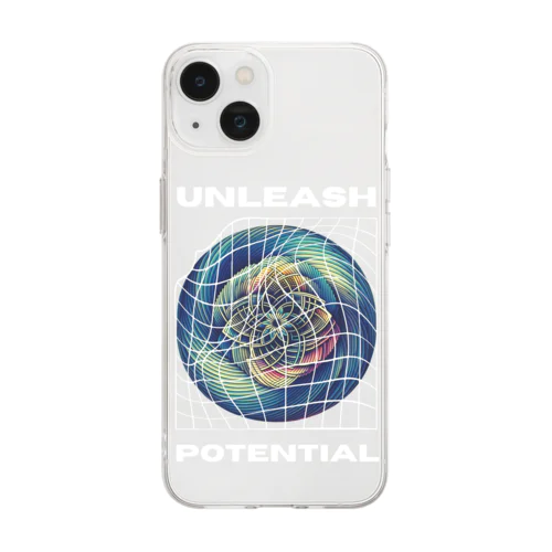 "Unleash Potential" Graphic Tee & Merch Soft Clear Smartphone Case