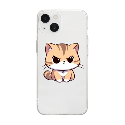 AI天風猫(怒1) Soft Clear Smartphone Case