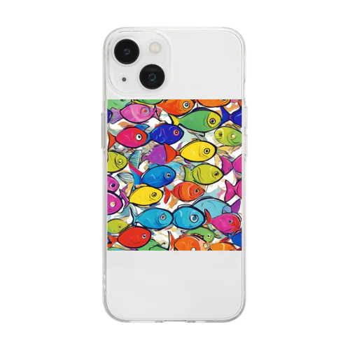 colorful "sakana" Soft Clear Smartphone Case