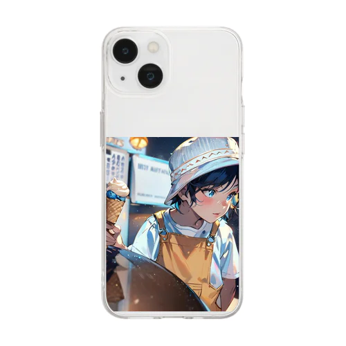 男の子 Soft Clear Smartphone Case