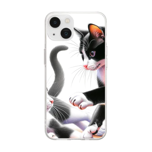 ねこまみれ2 Soft Clear Smartphone Case