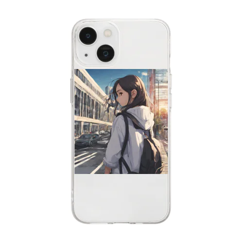 都会女子高生 Soft Clear Smartphone Case