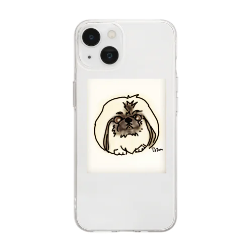 茶ぁ君002 Soft Clear Smartphone Case