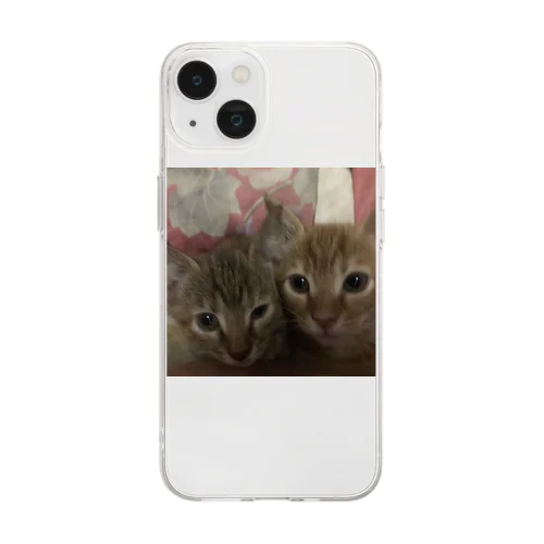 ふんわり猫 Soft Clear Smartphone Case