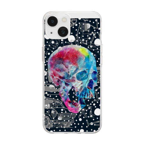 冬のスカル☠️ Soft Clear Smartphone Case