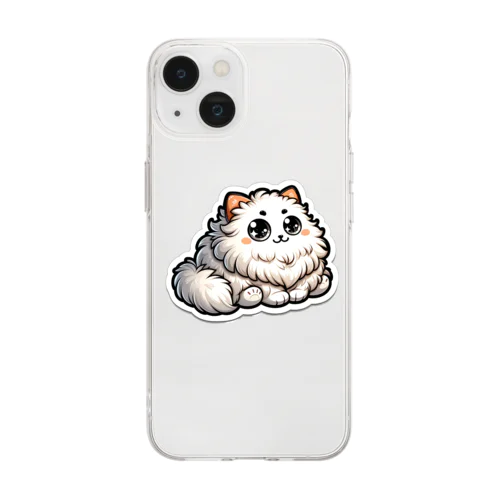 ふわもこニャンちゃん Soft Clear Smartphone Case